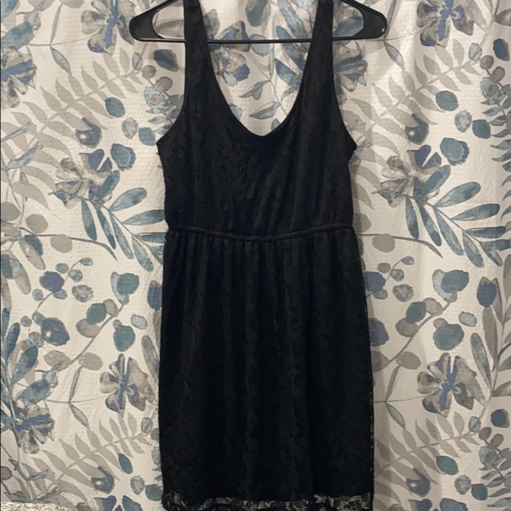 Black lace dress
